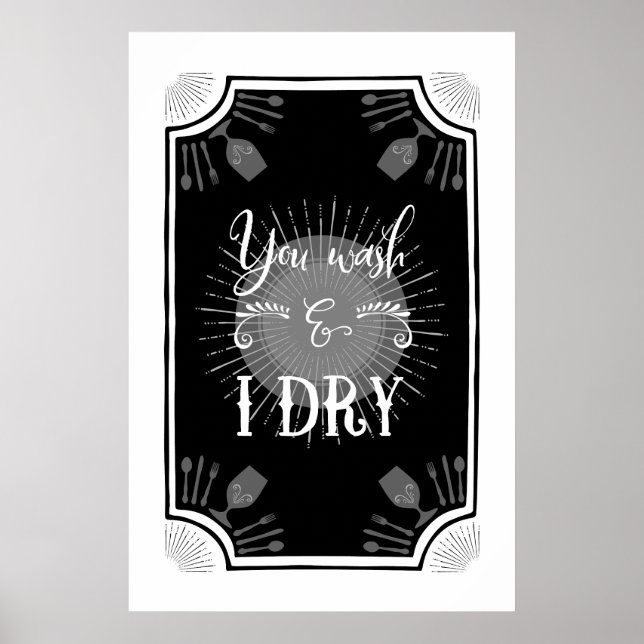 Funny Antique Kitchen Zeichen Poster (Vorne)