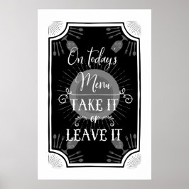 Funny Antique Kitchen Zeichen Poster