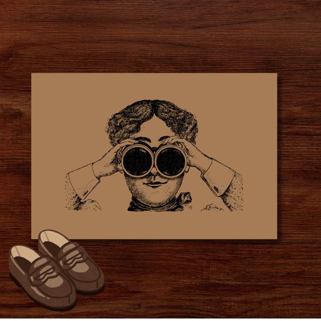 Funny Antisocial Introvertiert dich beobachten Fußmatte (Add humor and originality to your entrance with this funny "watching you" doormat!)