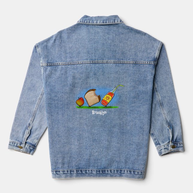 Funny ants Cartoon Jeansjacke (Rückseite)