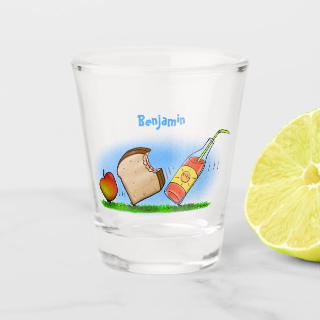 Funny ants Cartoon Schnapsglas (Vorderseite)