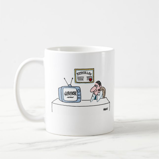 Funny Anwesen Law Probate Anwalt Cartoon Funny Tasse (Links)