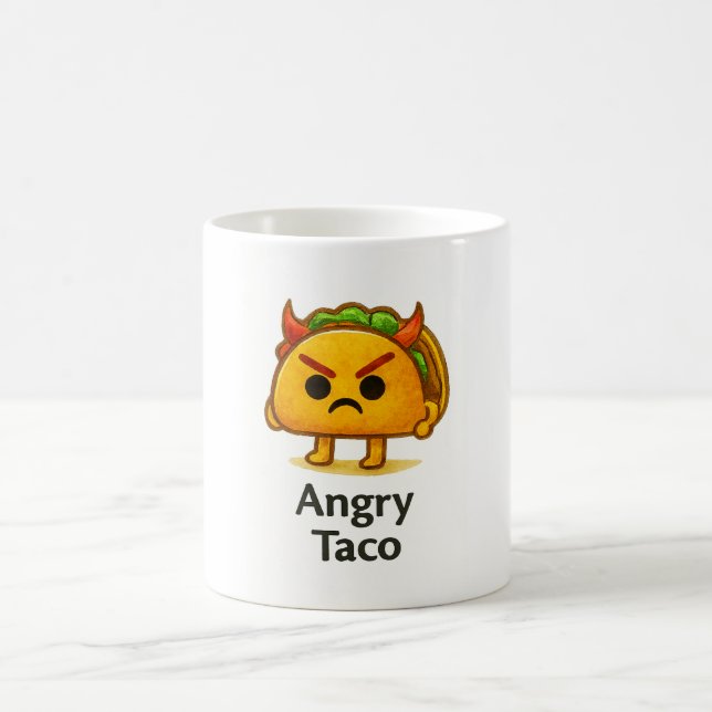 Funny Anxiety Taco Mug Cute Gift for Foodie Friend Kaffeetasse (Mittel)