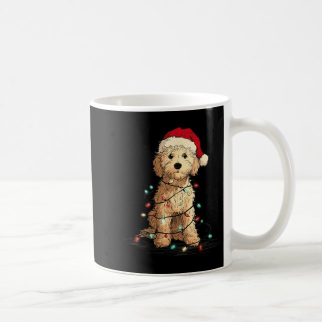 Funny Ao Christmas Graphics Dog Lights Lover  Kaffeetasse (Rechts)