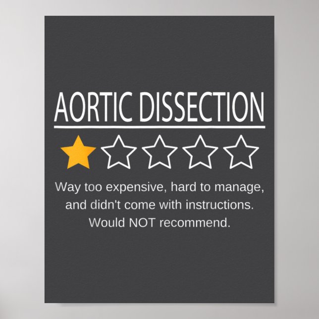 Funny Aortic Dissection One Star Would Not Recomme Poster (Vorne)