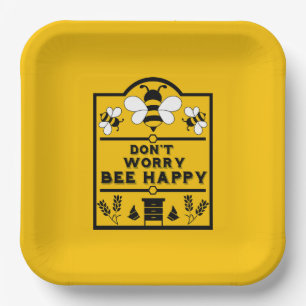 Funny Apiary Honey Bauer Pappteller