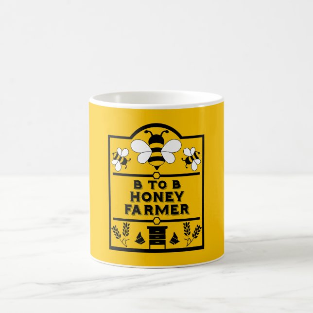 Funny Apiary Honey Bauer Verwandlungstasse (Mittel)