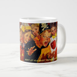 Funny Apple Bobbing Unfall Halloween Jumbo Tasse