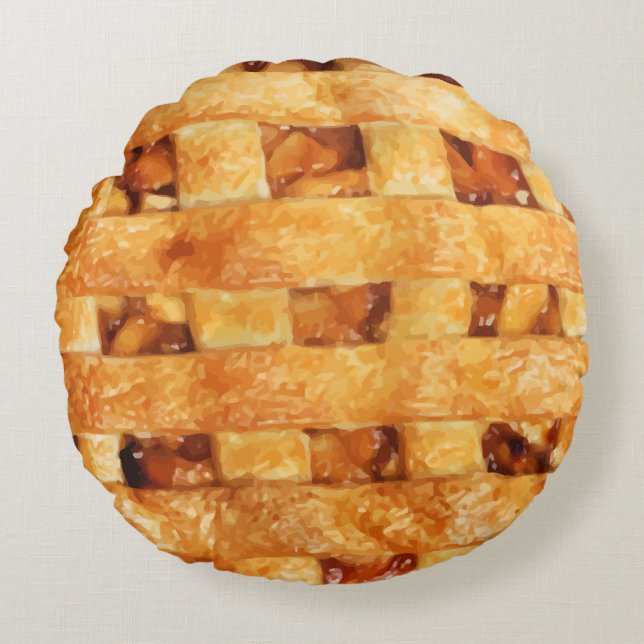 Funny Apple Pie Novelty Pilze Rundes Kissen (Vorderseite)