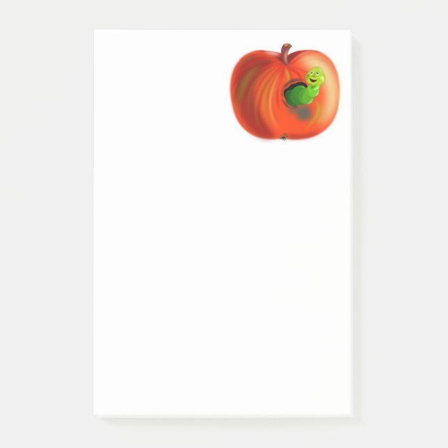 Funny Apple Post-it® Notes Post-it Klebezettel (Vorderseite)