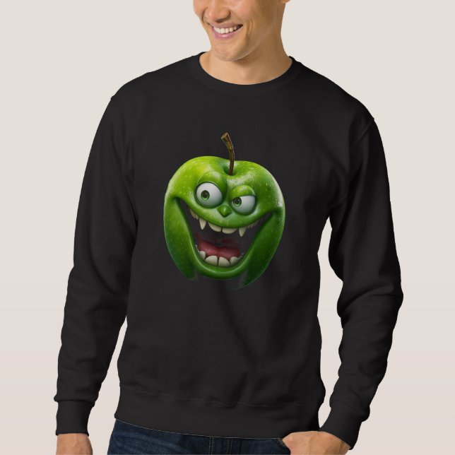 Funny Apple Silly Face For Men Women Fruit Vegetab Sweatshirt (Vorderseite)