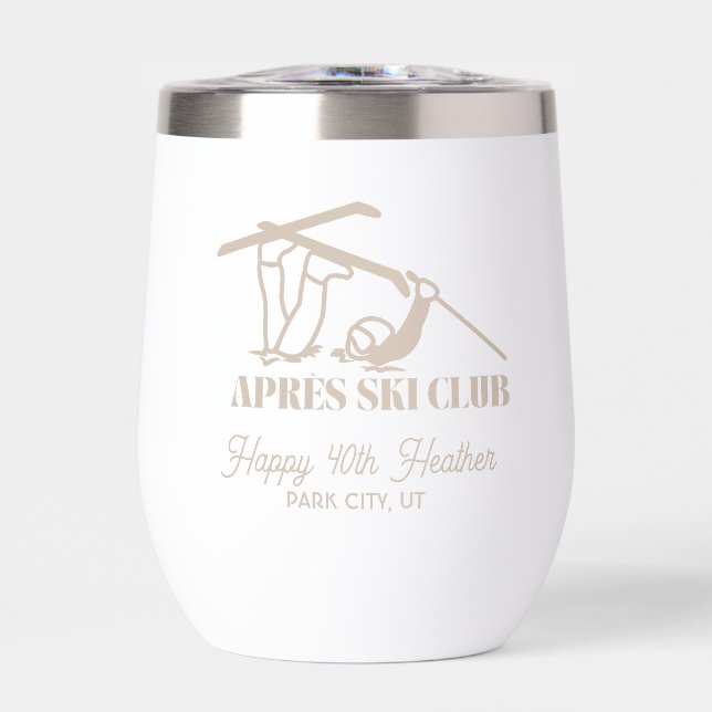 Funny Apres Ski Club Insulingierte Tasse (Vorderseite)