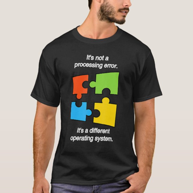 Funny April Autism Awareness Ribbon Puzzle Autisti T-Shirt (Vorderseite)