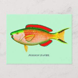 Funny April Fools Day Postcard - Kartenrücklesen Postkarte