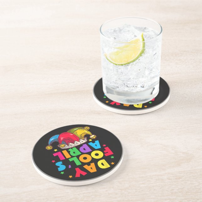Funny April Fool's Day Pranks Kit 1st April Jokes Getränkeuntersetzer (Seite)