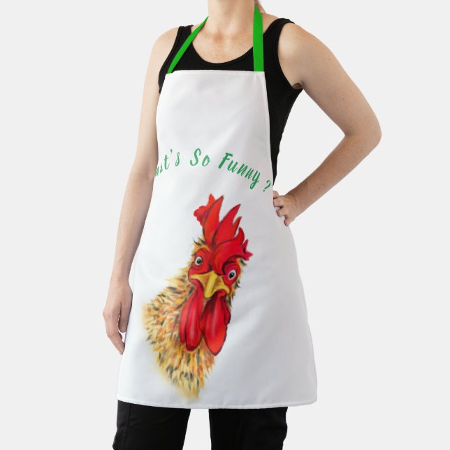Funny Apron mit überraschendem Rooster - Benutzerd Schürze (InSitu)