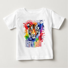 Funny Aquarell bunter Tiger Baby T-shirt