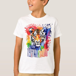 Funny Aquarell bunter Tiger T-Shirt