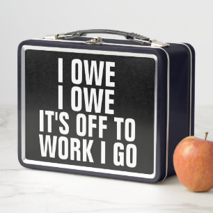 FUNNY ARBEIT FÜR HUSBAND RETRO METAL LUNCHBOXES METALL BROTDOSE