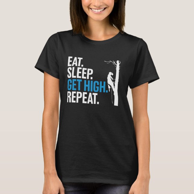 Funny Arborist Throw Line Woodworker Chainsaw Fore T-Shirt (Vorderseite)