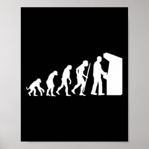 Funny Arcade Evolution Arcade Alte Schule Videospi Poster