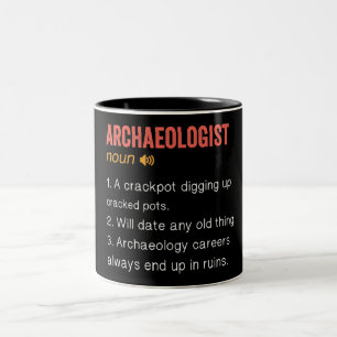 Funny Archeologist Definition Zweifarbige Tasse
