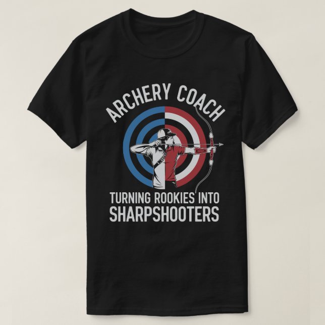 Funny Archery Coach Rookies zu Scharfschützen T-Shirt (Design vorne)
