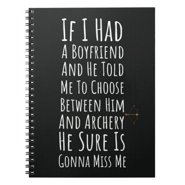 Funny Archery Gifts For Her Woman Archer Girls Notizblock (Vorderseite)
