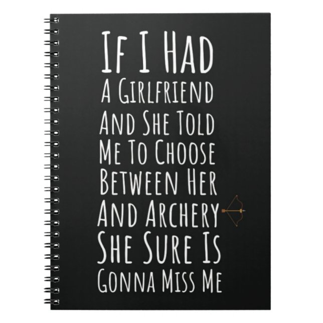 Funny Archery Gifts For Him Men Teen Boys Archer Notizblock (Vorderseite)