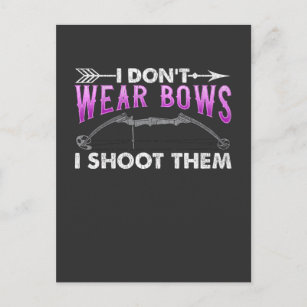 Funny Archery Girl Bow Shooting Woman Postkarte