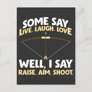 Funny Archery Raise Aim Shoot Bow Archer Postkarte