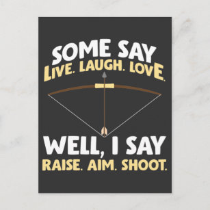 Funny Archery Raise Aim Shoot Bow Archer Postkarte