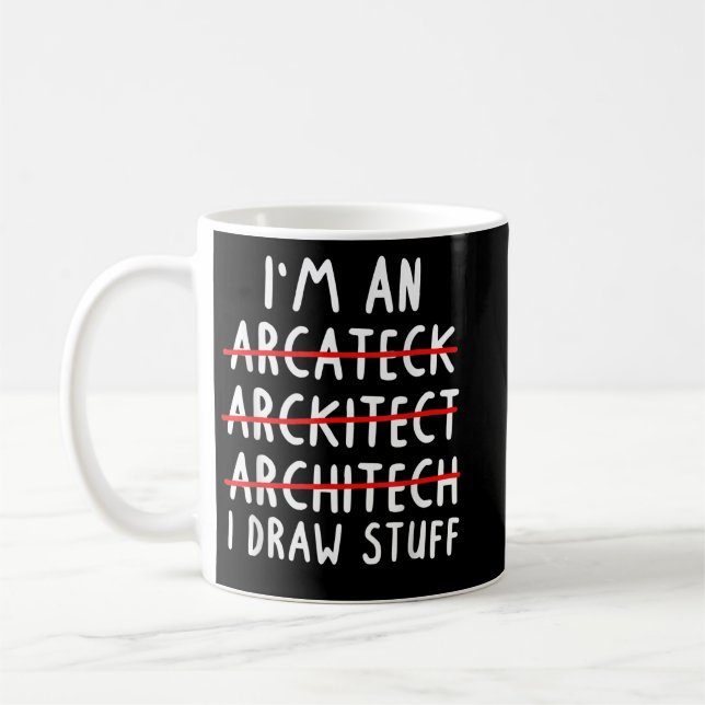 Funny Architect Art Men Women Future Architecture Kaffeetasse (Links)