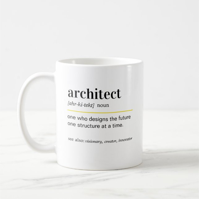 Funny Architect Definition Gift Kaffeetasse (Links)
