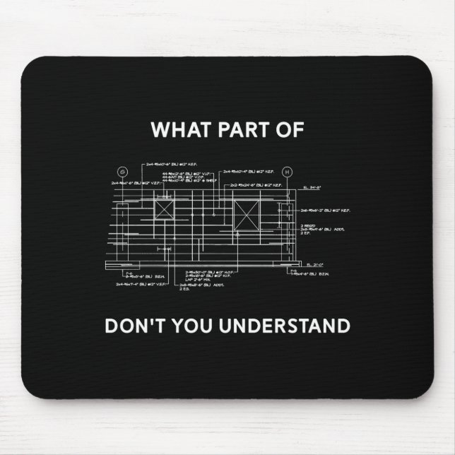 Funny Architectural Civil Engineering Engineer  Mousepad (Vorne)