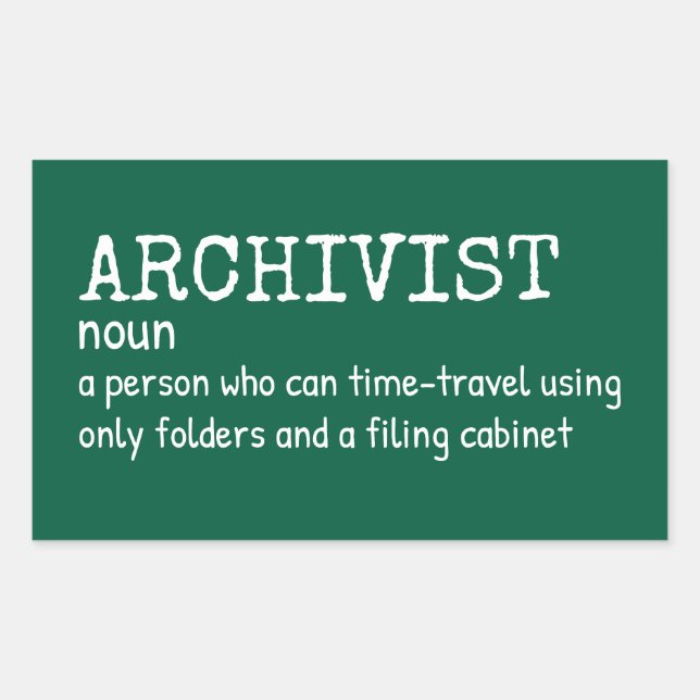 Funny Archivist bedeutet Sticker (Vorderseite)