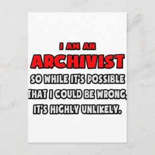 Funny Archivist .. Sehr unwahrscheinlich Postkarte