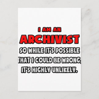 Funny Archivist .. Sehr unwahrscheinlich Postkarte