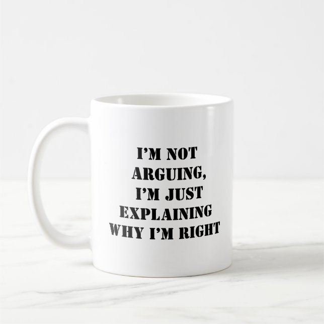 Funny Arguing Explaning Tasse (Links)