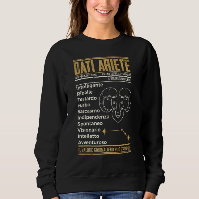 Funny Aries Zodiac Sign Sweatshirt (Vorderseite)
