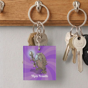 Funny Armadillo Fügen Sie Ihren eigenen Text Hypno Schlüsselanhänger