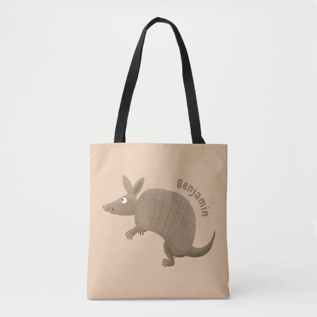 Funny armadillo Happy Cartoon Illustration (Vorderseite)