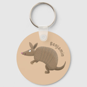 Funny armadillo Happy Cartoon Illustration Schlüsselanhänger