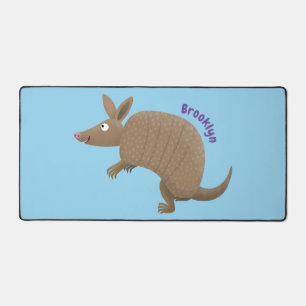 Funny armadillo Happy Cartoon Illustration Schreibtischunterlage