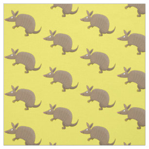 Funny armadillo Happy Cartoon Illustration Stoff