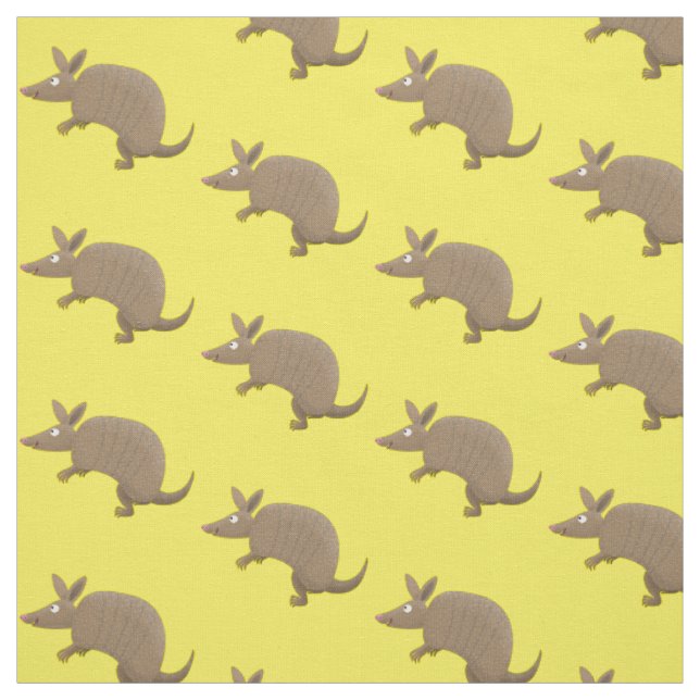 Funny armadillo Happy Cartoon Illustration Stoff (Muster)
