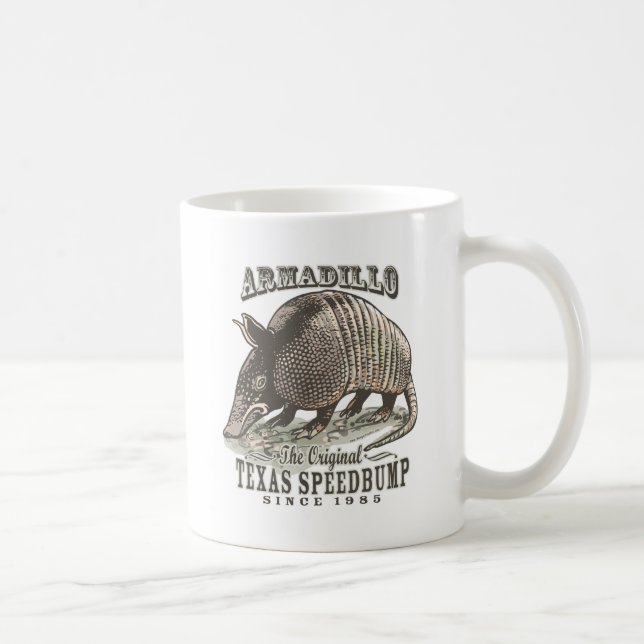 Funny Armadillo Speedbumps von Mudge Studios Kaffeetasse (Rechts)