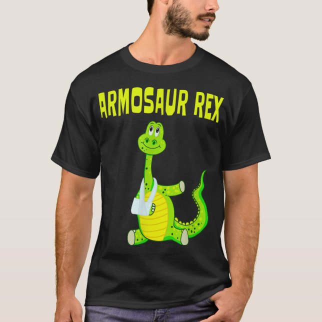Funny Armosaur Rex Broken Arm Dinosaurier Kinder T-Shirt (Vorderseite)