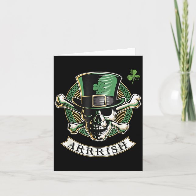 Funny Arrish Irish Rate St Patricks Day Rate Men G Karte (Vorderseite)