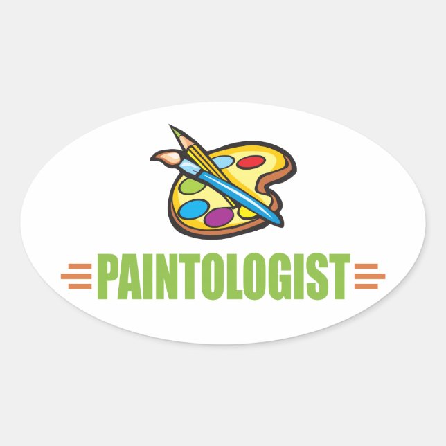 Funny Artist Ovaler Aufkleber (Vorderseite)